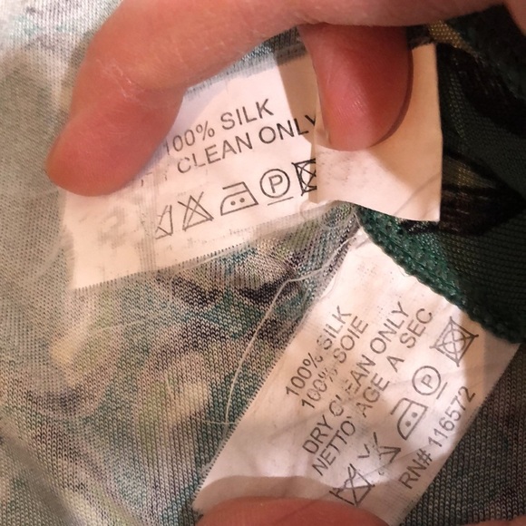 ISSA London Skirt Size US 6 Teal Blue Green Printed Silk A-Line - Picture 7 of 8